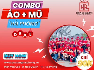 Combo Áo su + Mũ in logo "Hải Phòng" đẹp, giá tốt không thể bỏ lỡ